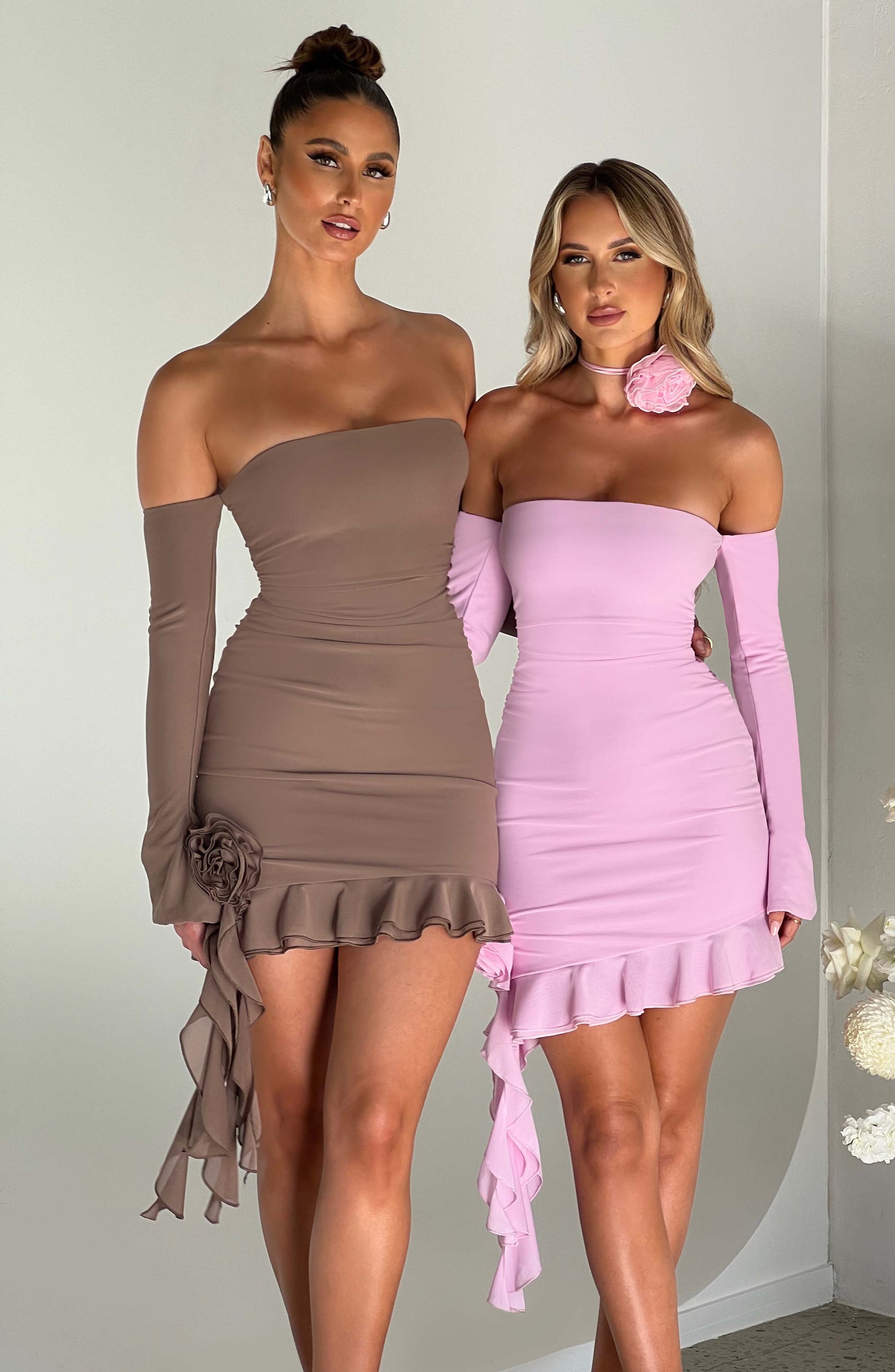 ALIX MINI DRESS - CHOCOLATE