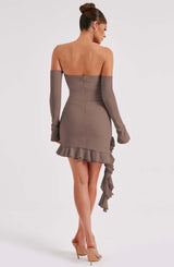 ALIX MINI DRESS - CHOCOLATE