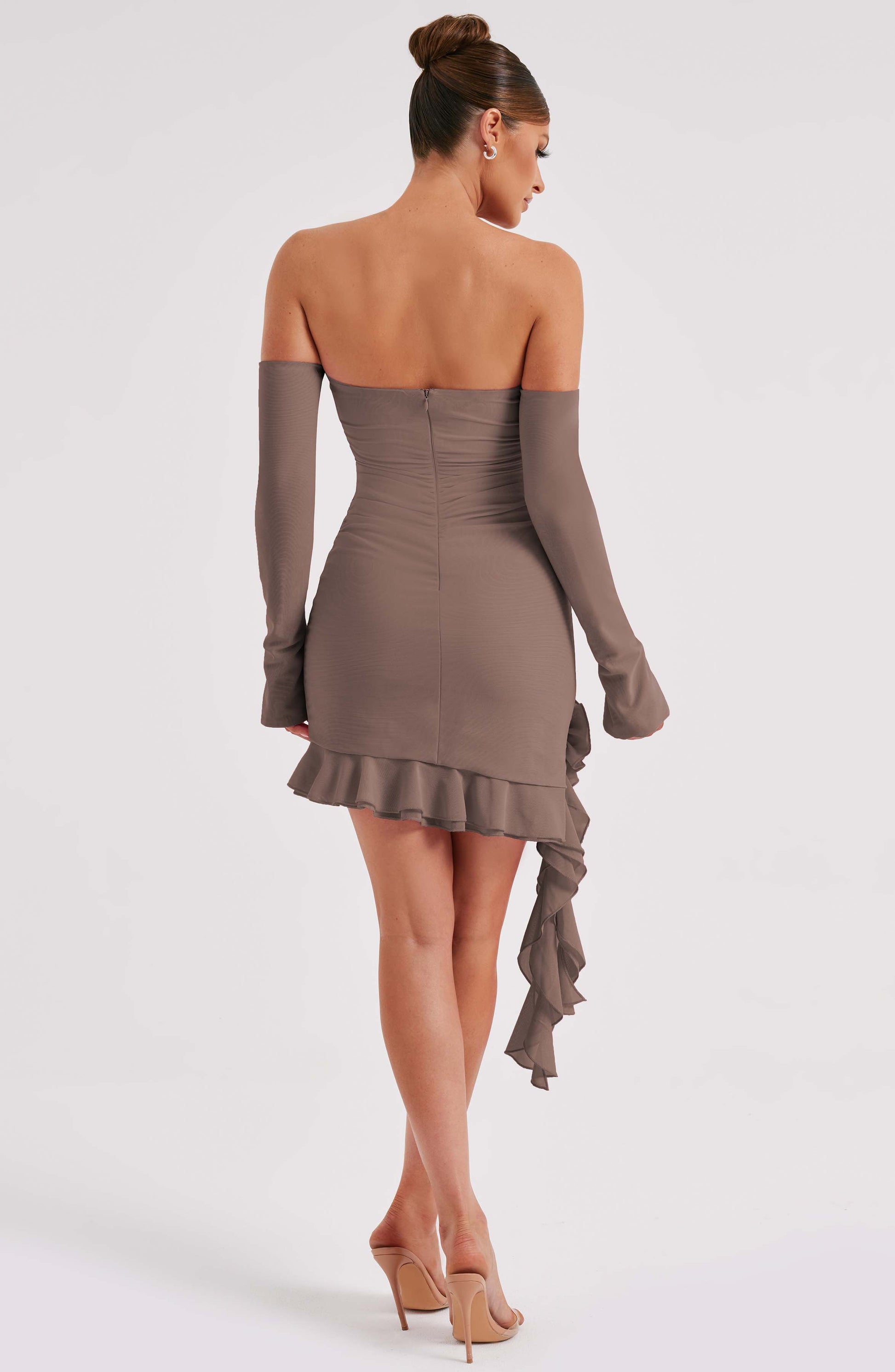 ALIX MINI DRESS - CHOCOLATE