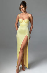 ALORA MAXI DRESS - LEMON