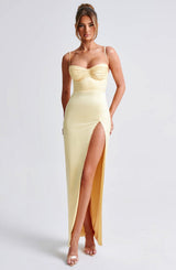 ALORA MAXI DRESS - LEMON