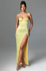 ALORA MAXI DRESS - LEMON