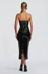 AMALA MIDI DRESS - BLACK