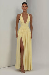 AMARIS MAXI DRESS - LEMON