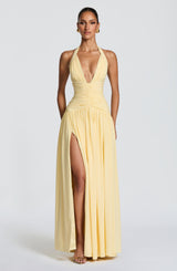 AMARIS MAXI DRESS - LEMON
