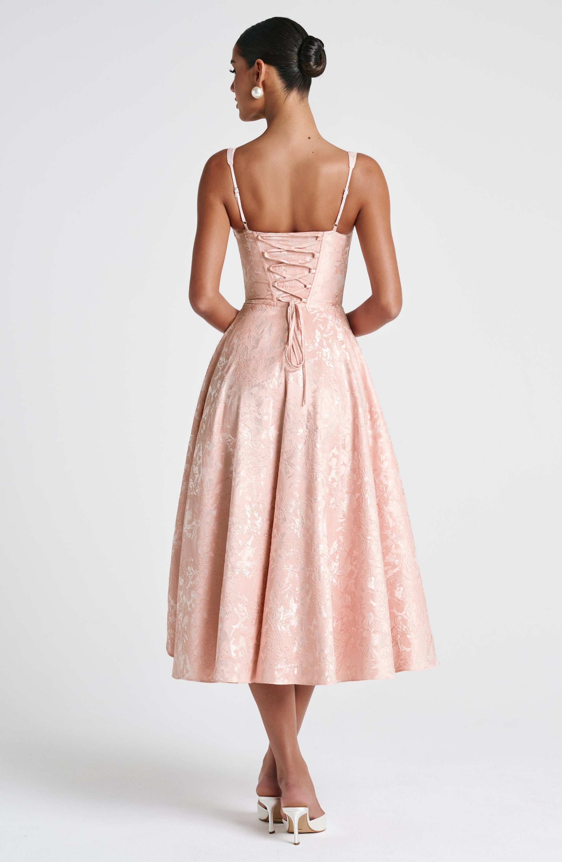 AMITY MIDI DRESS - SOFT PEACH