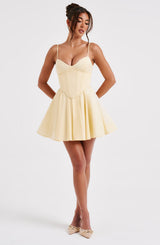 ANALEIGH MINI DRESS - LEMON