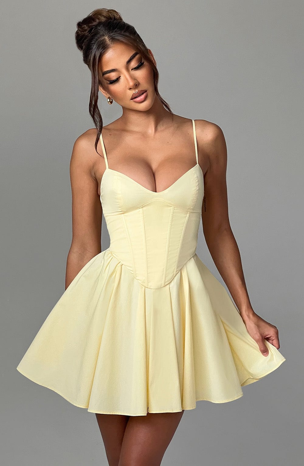 ANALEIGH MINI DRESS - LEMON