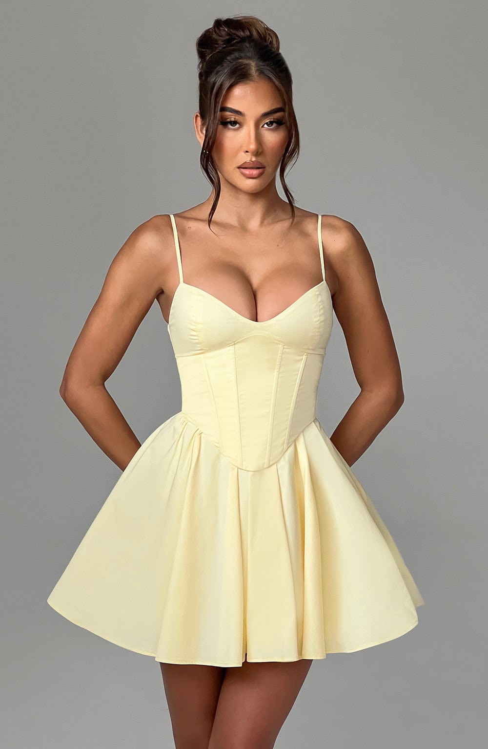 ANALEIGH MINI DRESS - LEMON