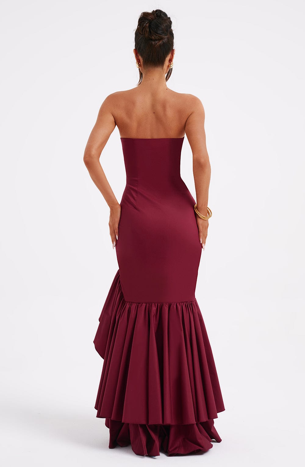 ANGELINA MAXI DRESS - BURGUNDY