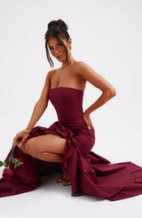 ANGELINA MAXI DRESS - BURGUNDY