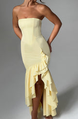 ANGELINA MAXI DRESS - LEMON