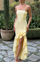 ANGELINA MAXI DRESS - LEMON
