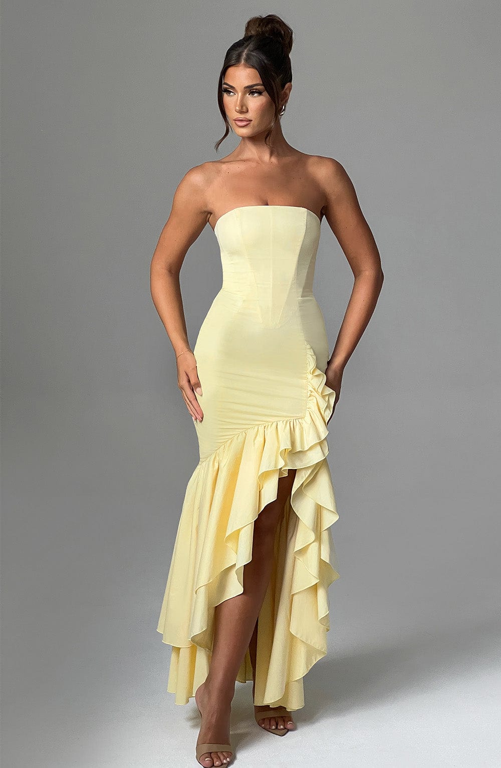 ANGELINA MAXI DRESS - LEMON