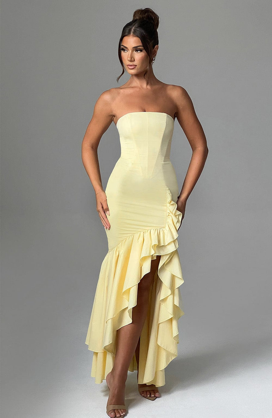 VESTIDO LARGO ANGELINA - LIMÓN