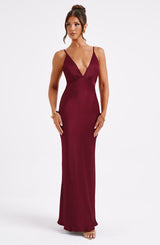 ANJA MAXI DRESS - BURGUNDY