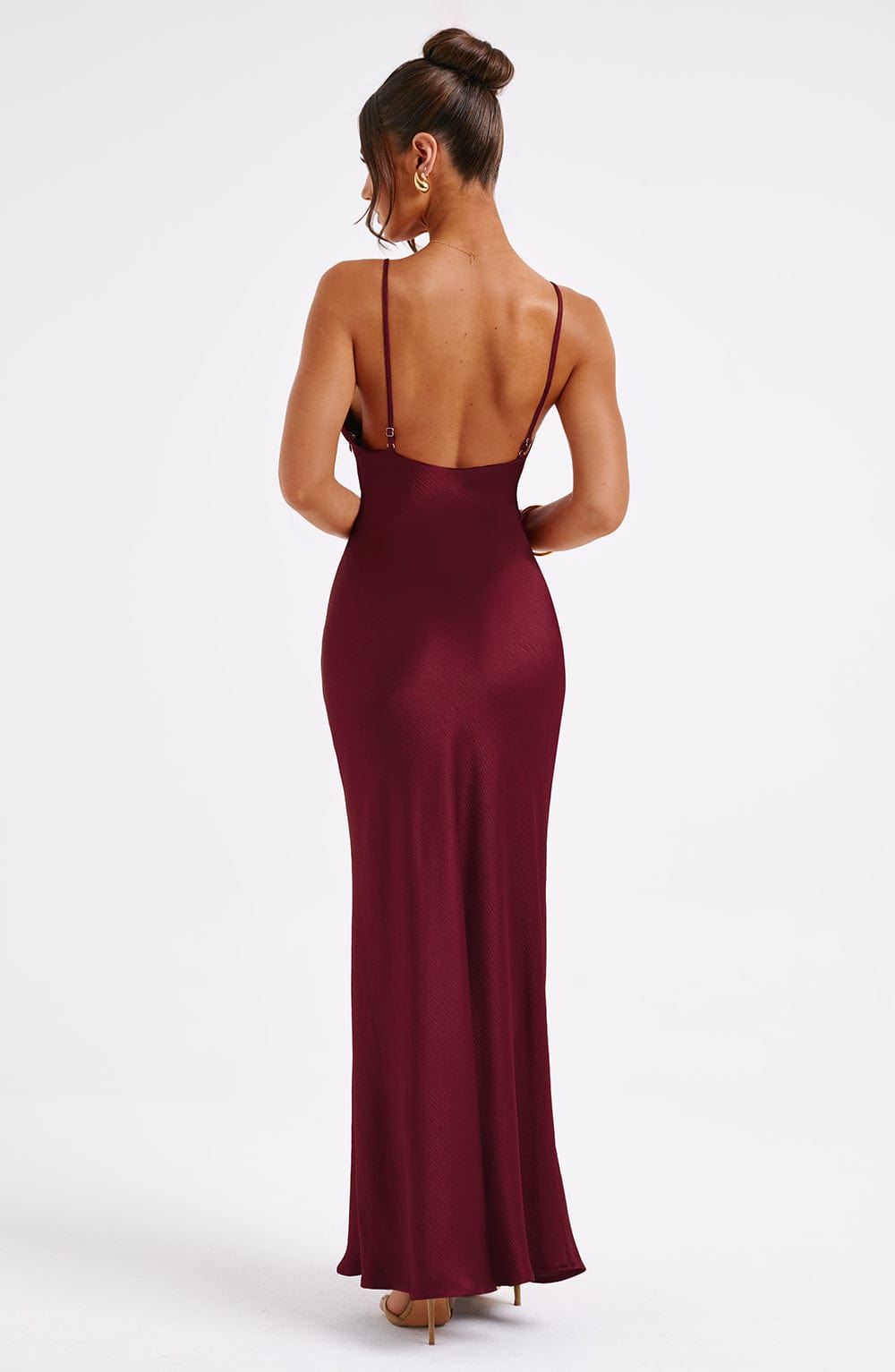 ANJA MAXI DRESS - BURGUNDY