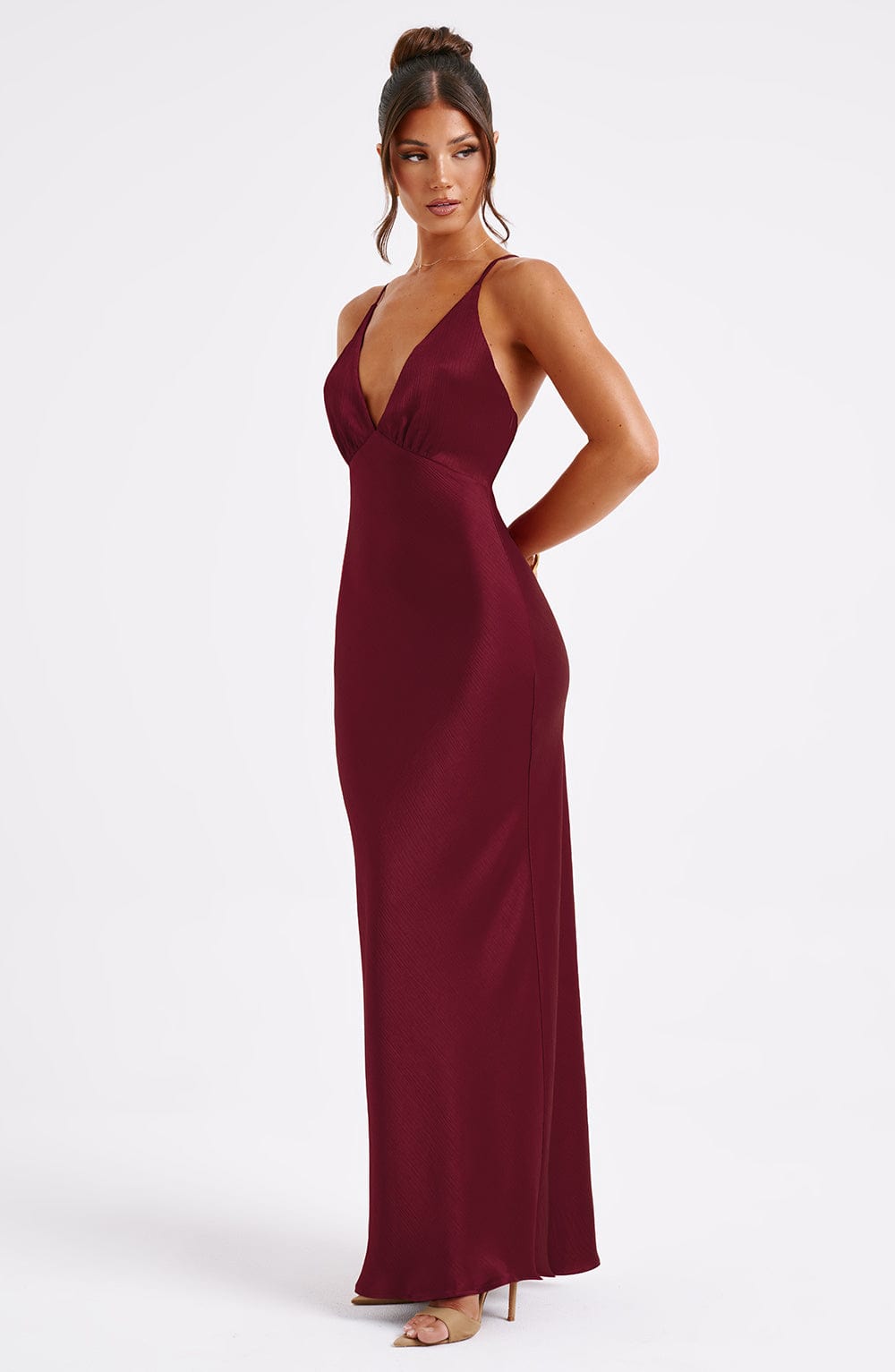 ANJA MAXI DRESS - BURGUNDY