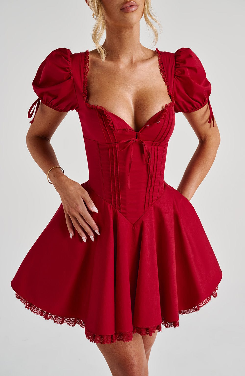 ANNIE MINI DRESS - RED