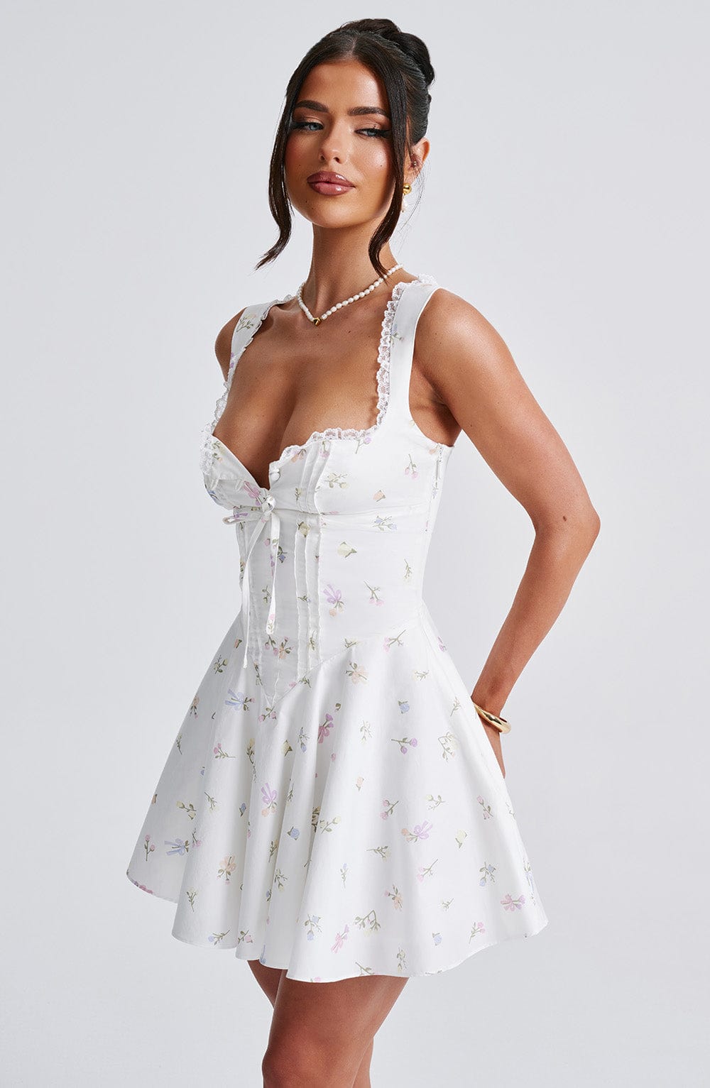 ANTONELLA MINI DRESS - MULTI FLORAL PRINT