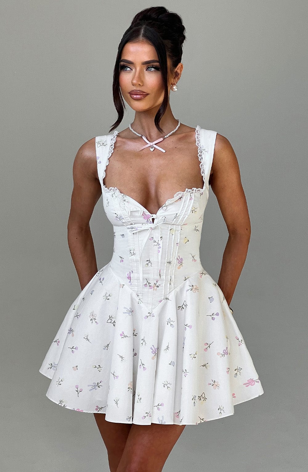 ANTONELLA MINI DRESS - MULTI FLORAL PRINT