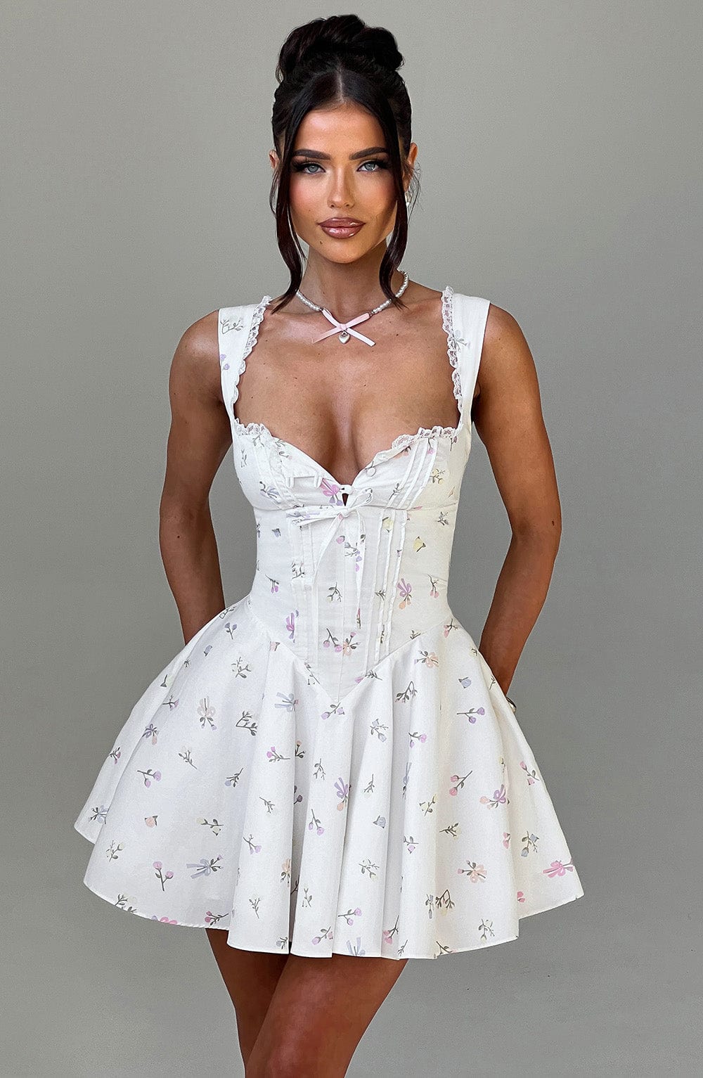 ANTONELLA MINI DRESS - MULTI FLORAL PRINT