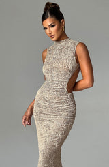 APHRODITE MIDI DRESS - BEIGE