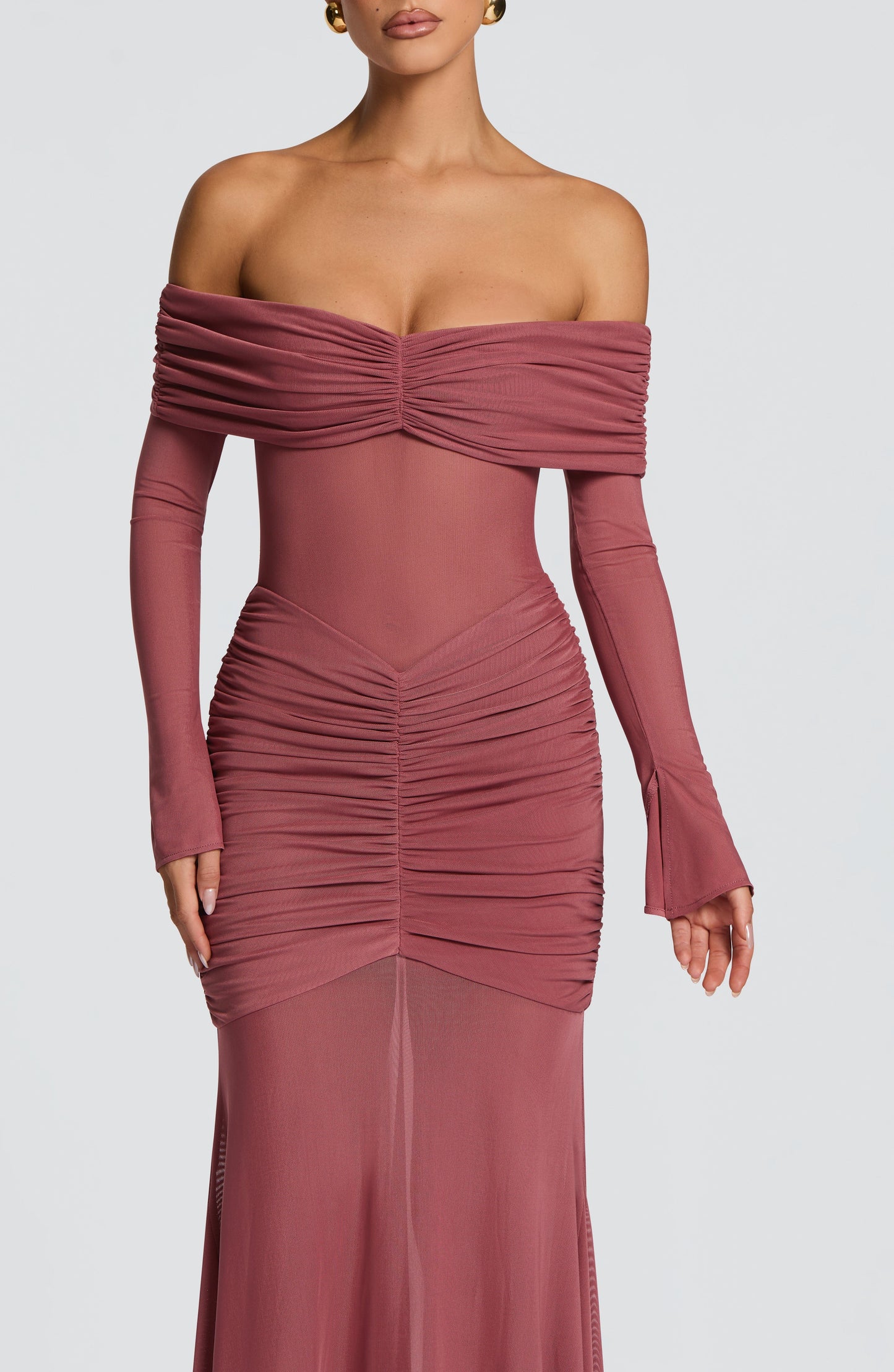 ARLENA MAXI DRESS - ROSE BROWN