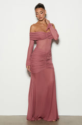ARLENA MAXI DRESS - ROSE BROWN