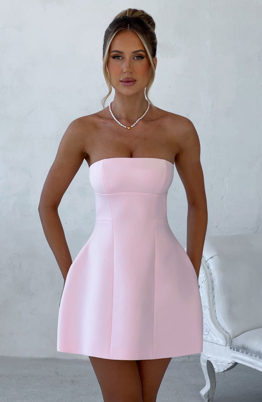 ASHA MINI DRESS - BLUSH