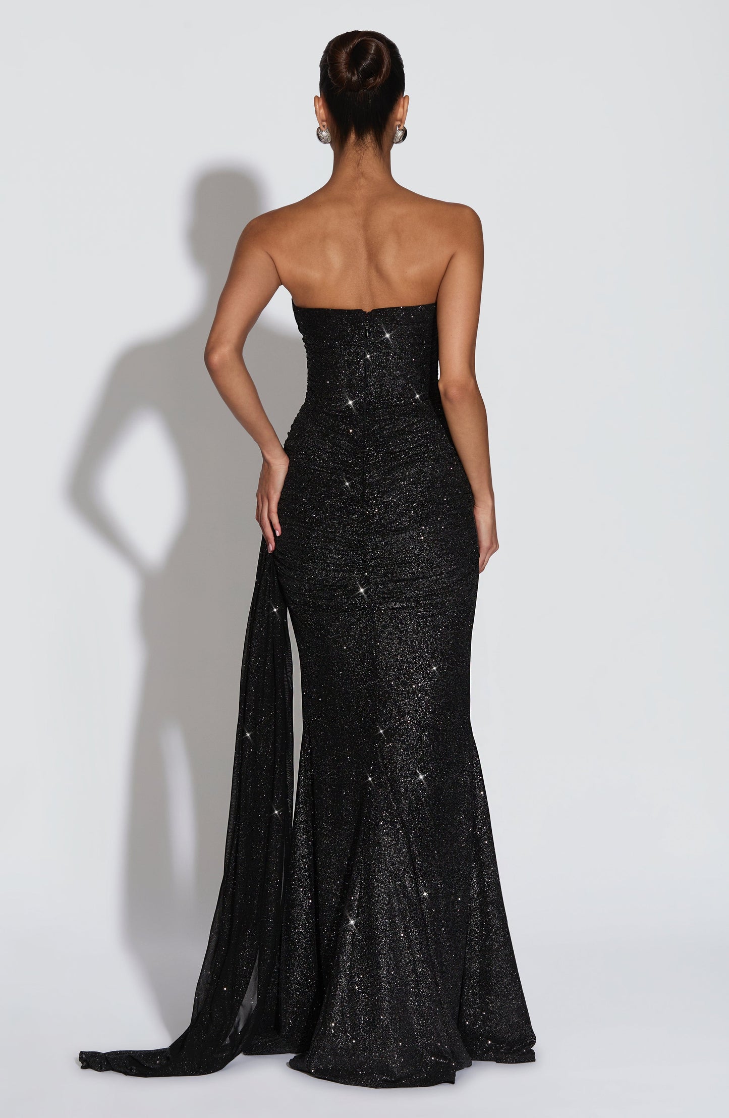 ASHIKA MAXI DRESS - BLACK SPARKLE