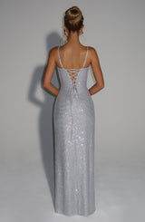 ASHTON MAXI DRESS - SILVER