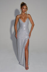 ASHTON MAXI DRESS - SILVER