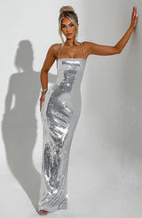 ATARI MAXI DRESS - SILVER