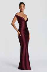 AURELIA MAXI DRESS - CHERRY LACQUER