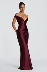 AURELIA MAXI DRESS - CHERRY LACQUER