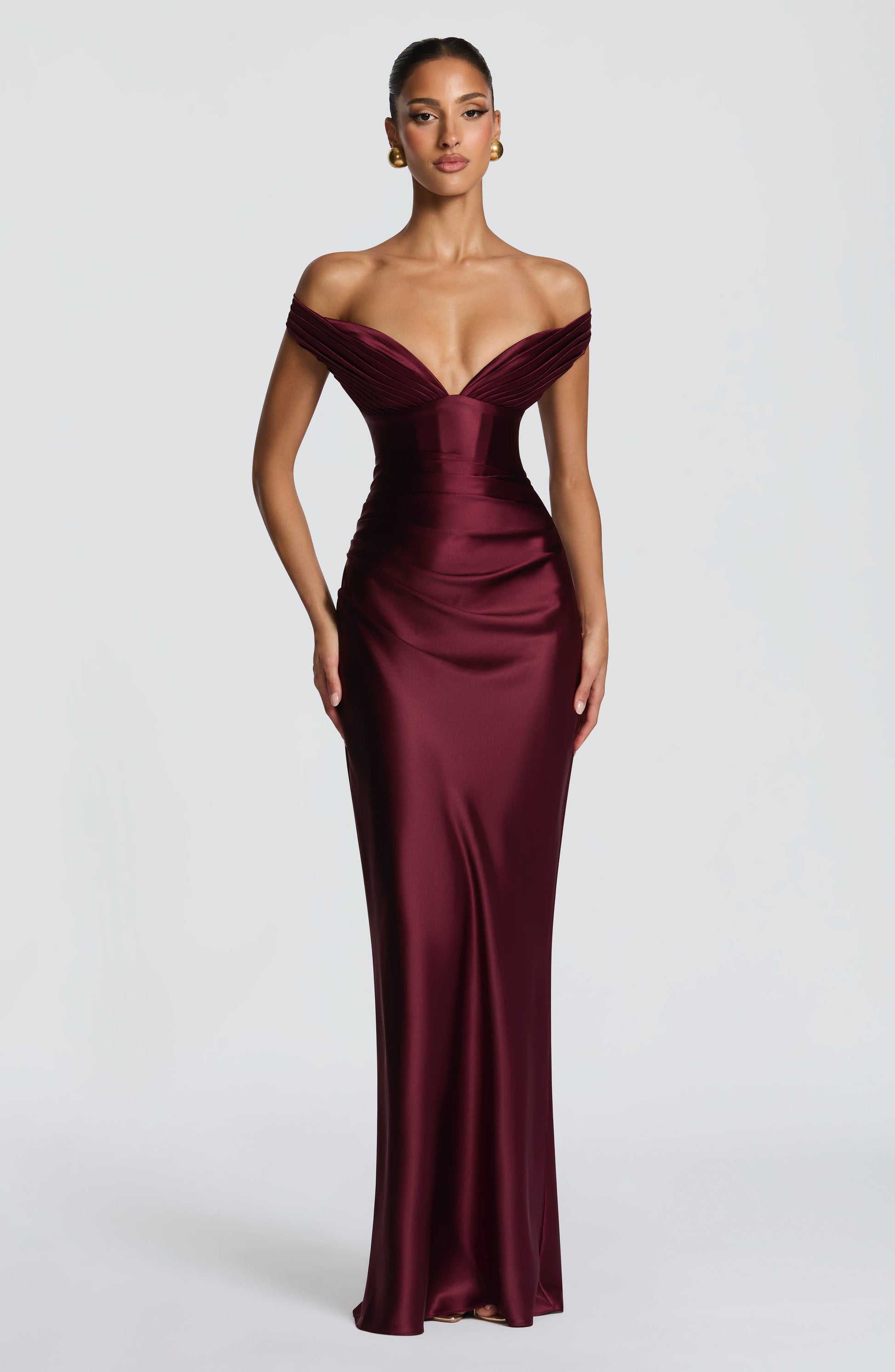 AURELIA MAXI DRESS - CHERRY LACQUER