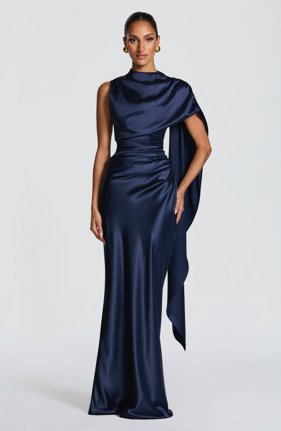 VESTIDO LARGO AVENDRA - AZUL MARINO