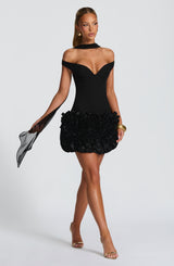 AVETA MINI DRESS - BLACK