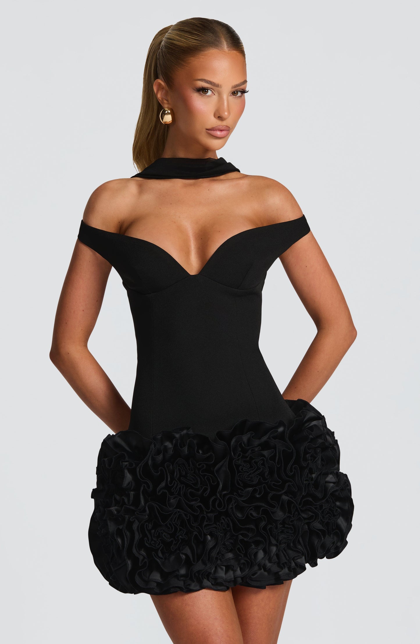 AVETA MINI DRESS - BLACK