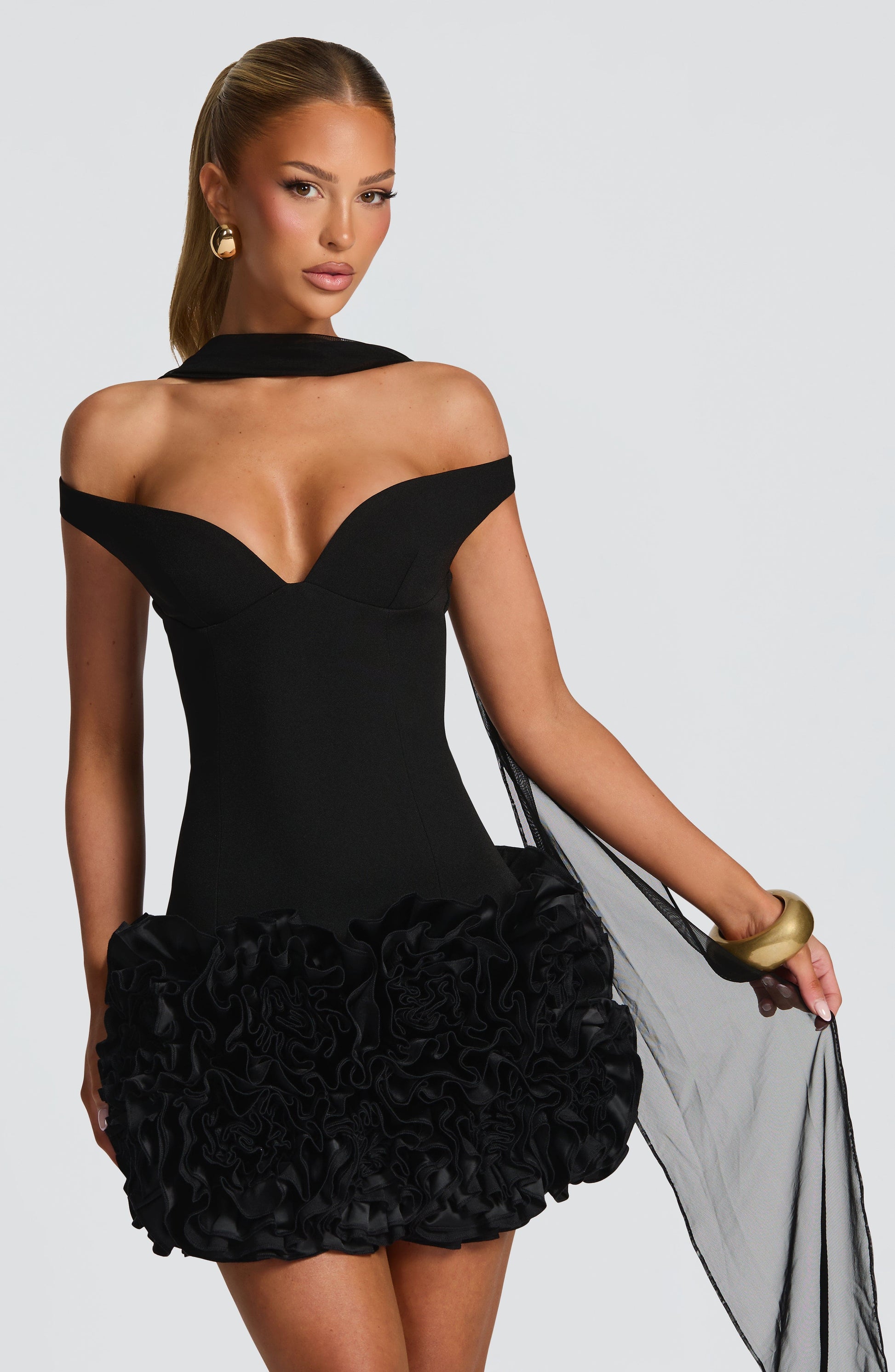 AVETA MINI DRESS - BLACK