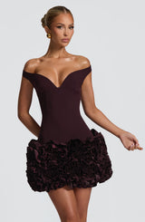 AVETA MINI DRESS - PLUM