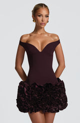 AVETA MINI DRESS - PLUM