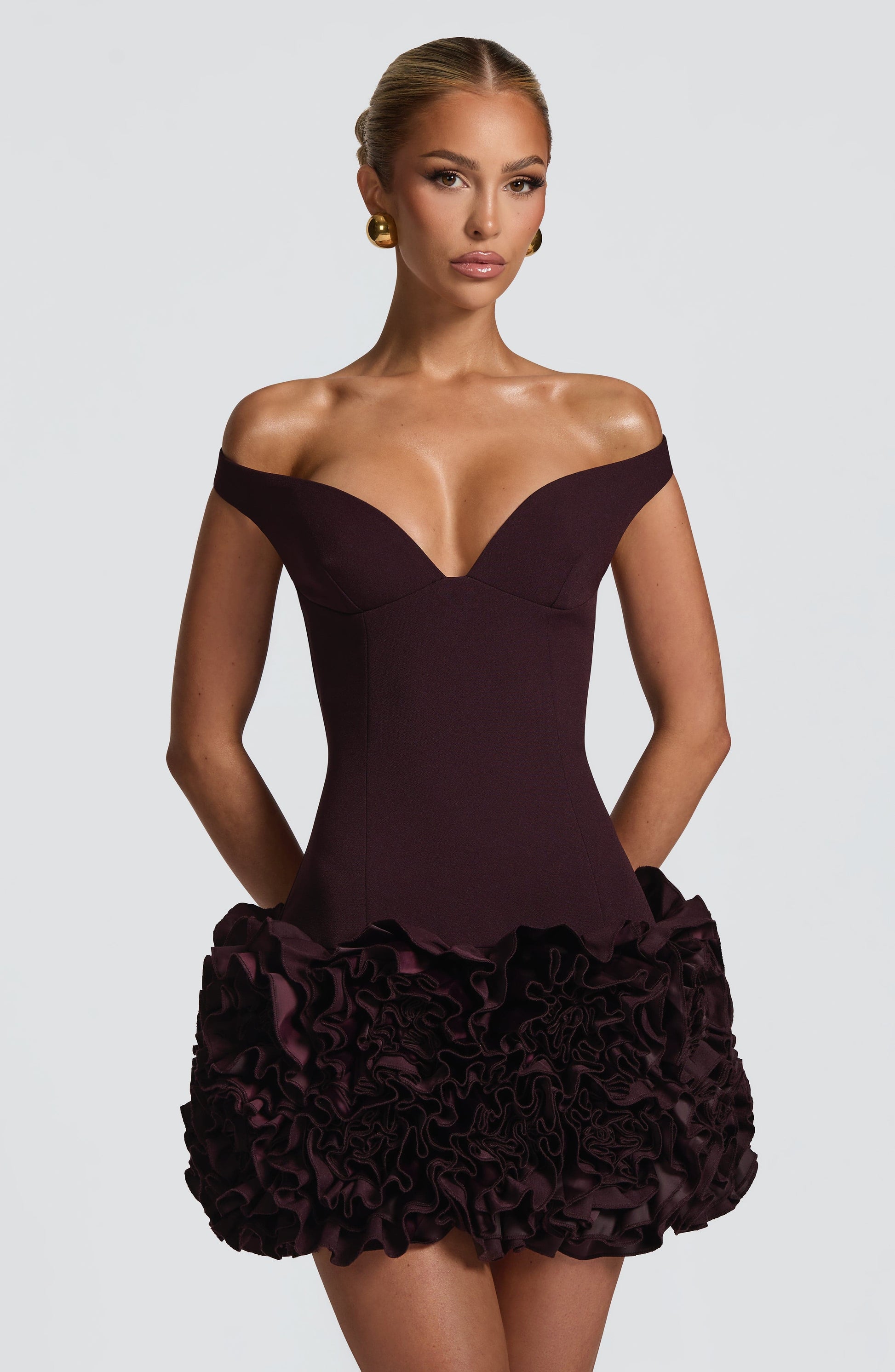 AVETA MINI DRESS - PLUM