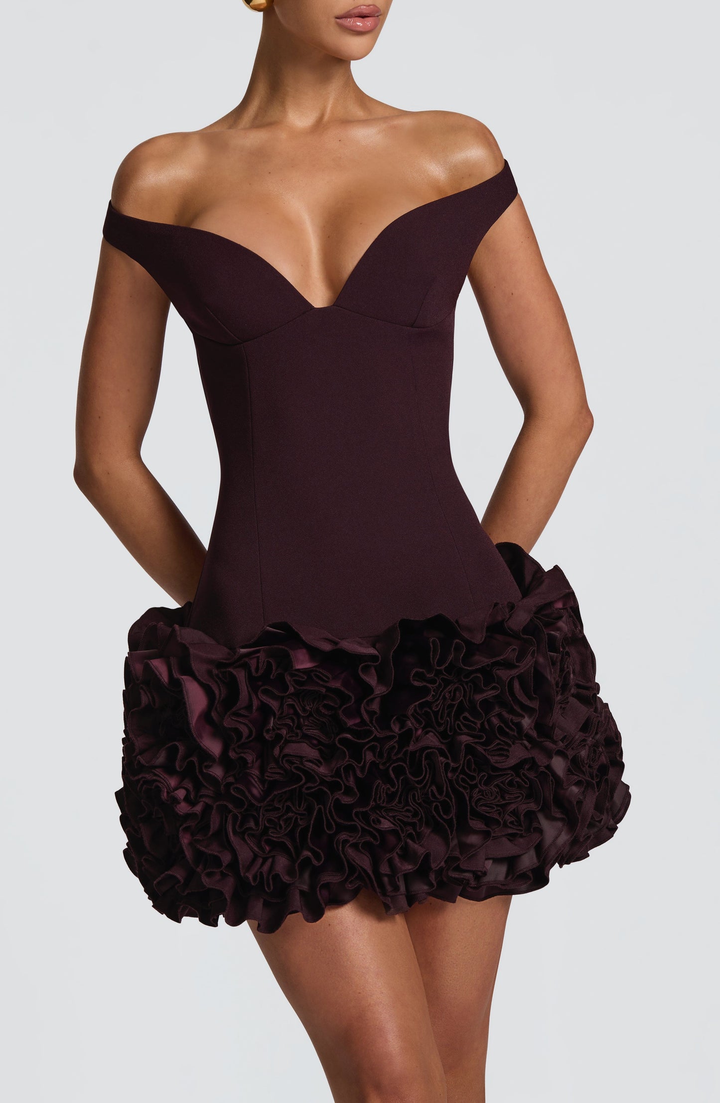 AVETA MINI DRESS - PLUM