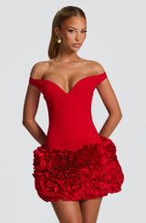 AVETA MINI DRESS - RED