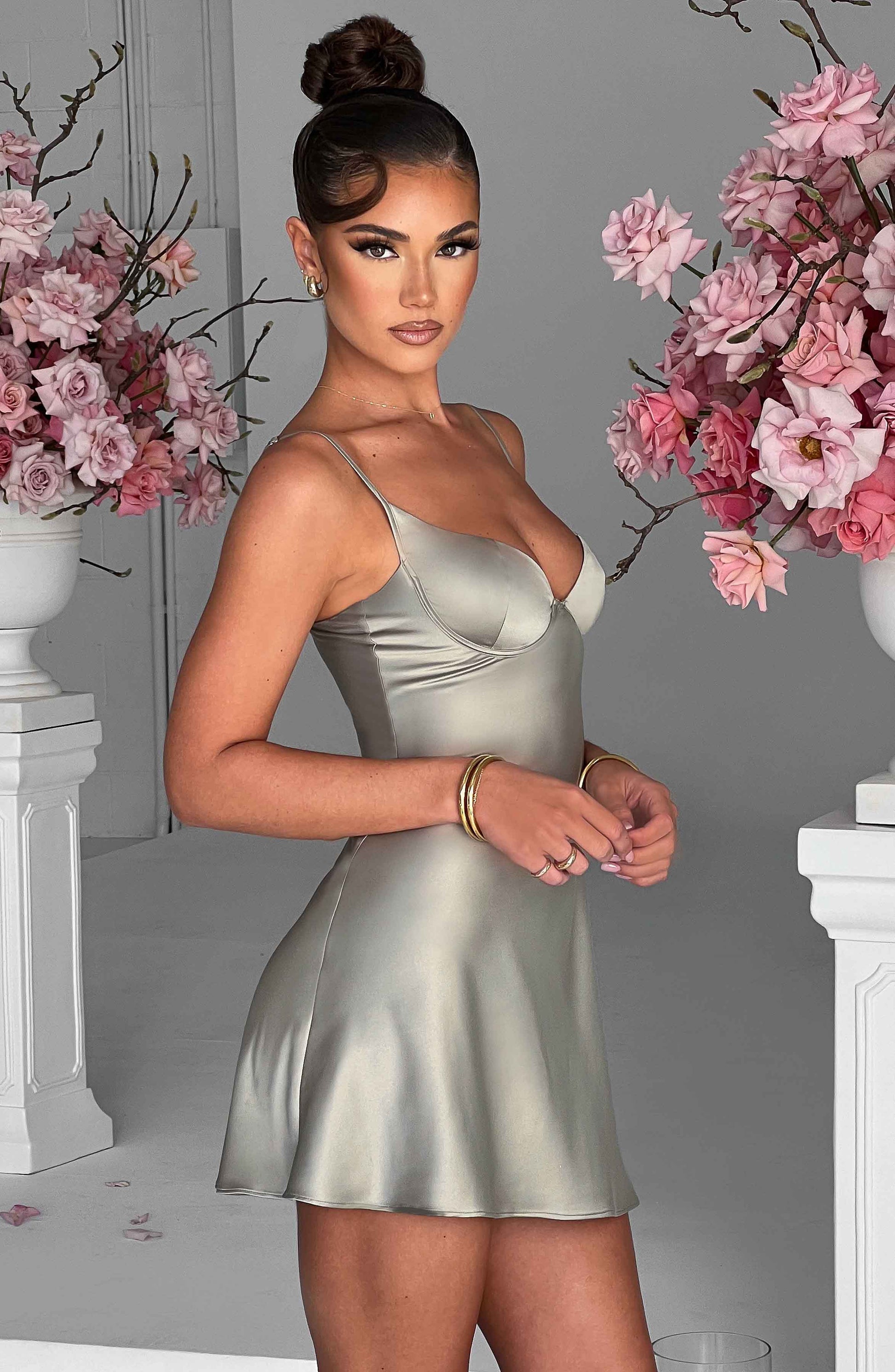 AZARIA MINI DRESS - SAGE