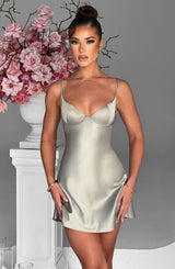 AZARIA MINI DRESS - SAGE