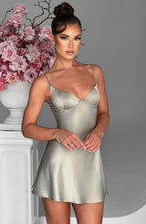 AZARIA MINI DRESS - SAGE