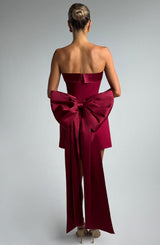 BARBARA MINI DRESS - WINE